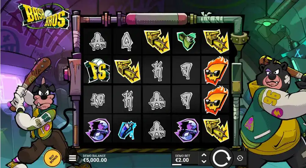 как играть в слот Bash Bros Hacksaw Gaming на деньги