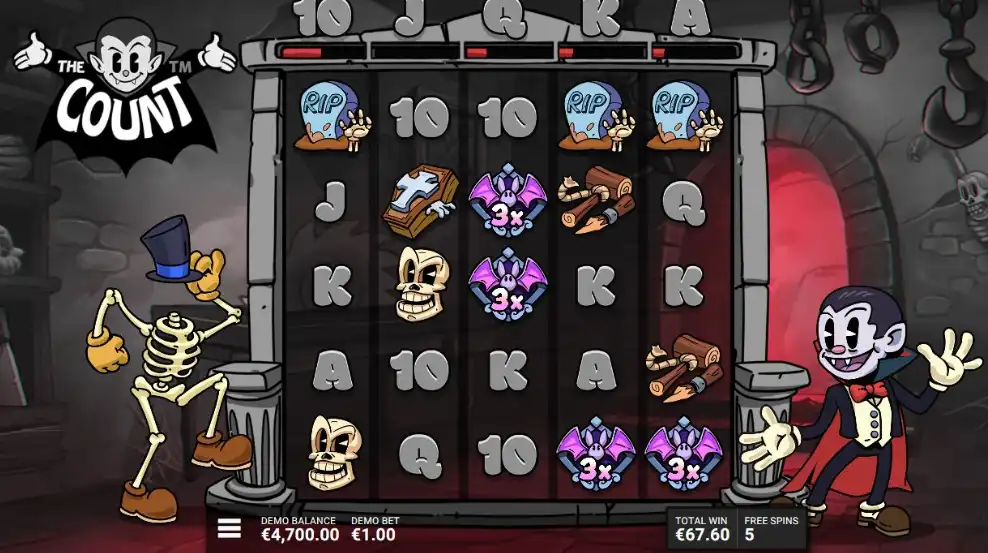 бонусная игра в слоте про вампиров The Count от Hacksaw Gaming 