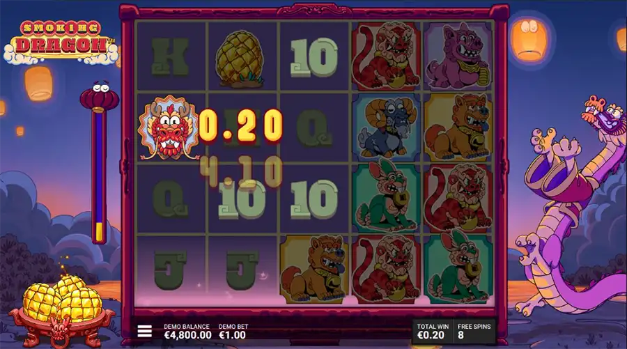 какой бонус есть в слоте Smoking Dragon от хаскав гейминг