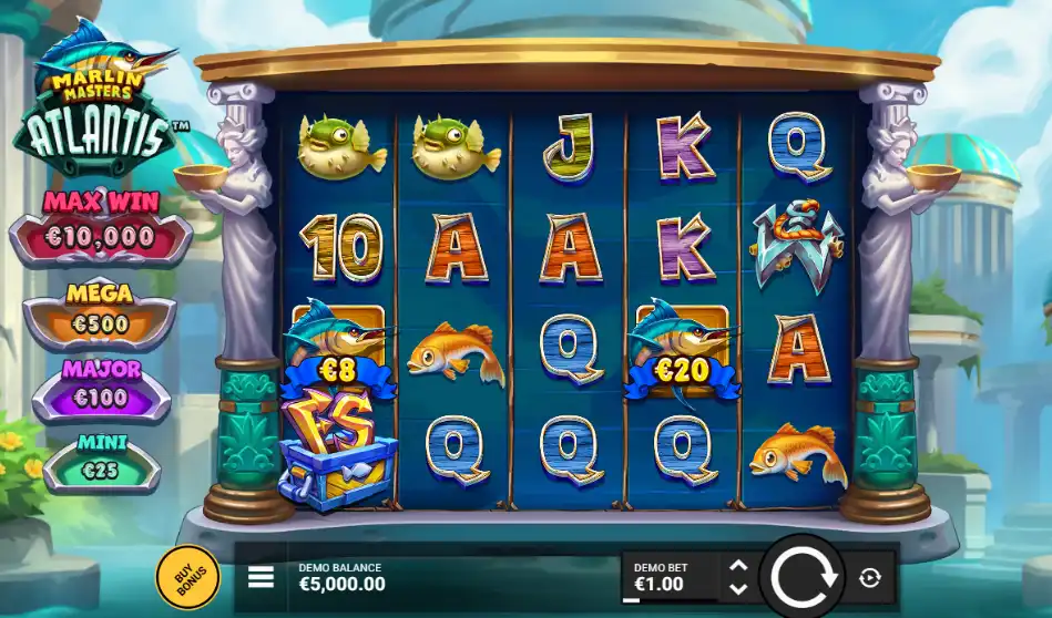 игровой автомат Marlin masters atlantis от Hacksaw Gaming